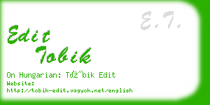 edit tobik business card